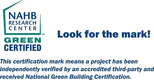 A graphic explaining the National Association of Home Builders (NAHB) green home certification.