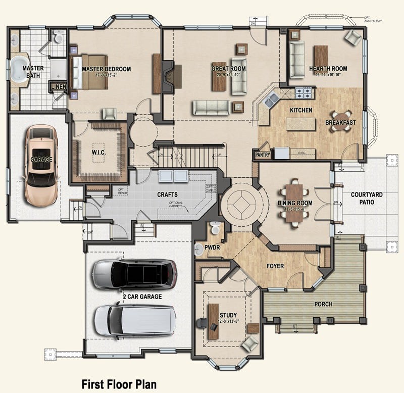 First floor plan for fairway collection home 7