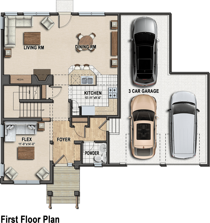 Plan A Traditioonal Simplicity Series first floor plan